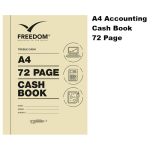 72 pages A4 Accounting Books Cash